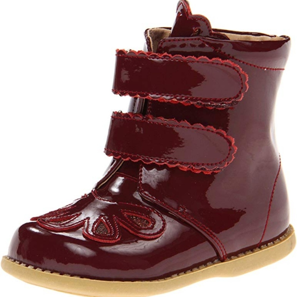 Lucie and Luca Girls Floret Patent Leather Boot